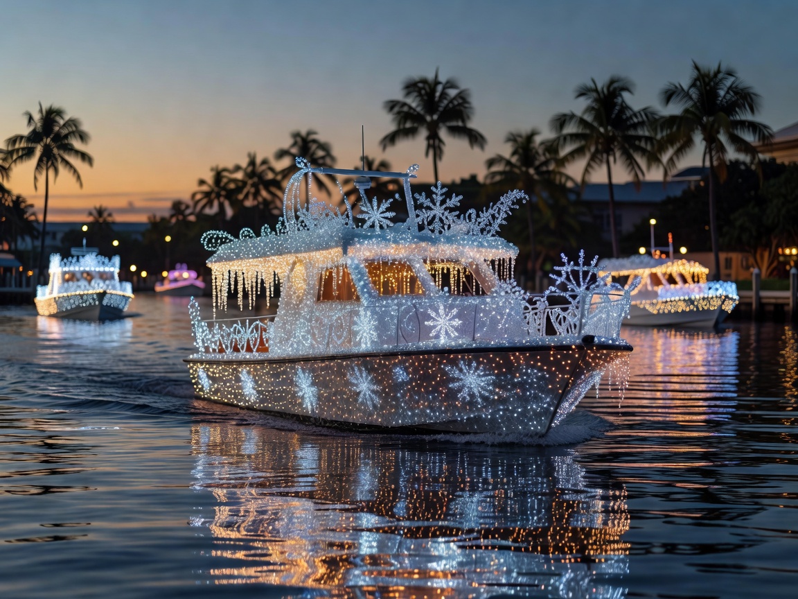 Winterfest Boat Parade vessel in Fort Lauderdale